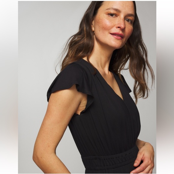 NWT Soma Soft Jersey Flutter Sleeve Maxi Bra Dress Garden Tapestry G Blue Sz M - Picture 4 of 4